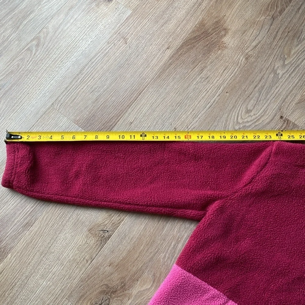 Tek Gear Color Block Pink Fleece Pullover Quarter Neck with  snaps - Picture 9 of 9